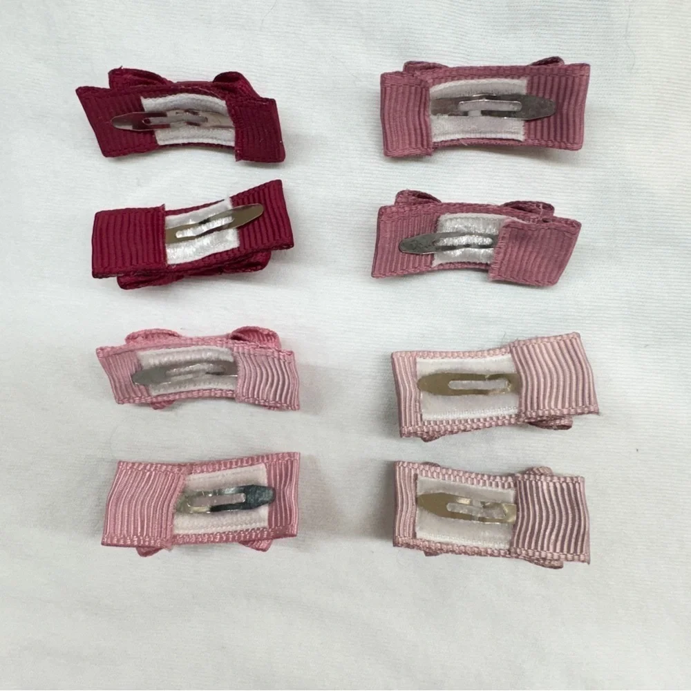8ct Grosgrain Baby Bow Hair Clips
